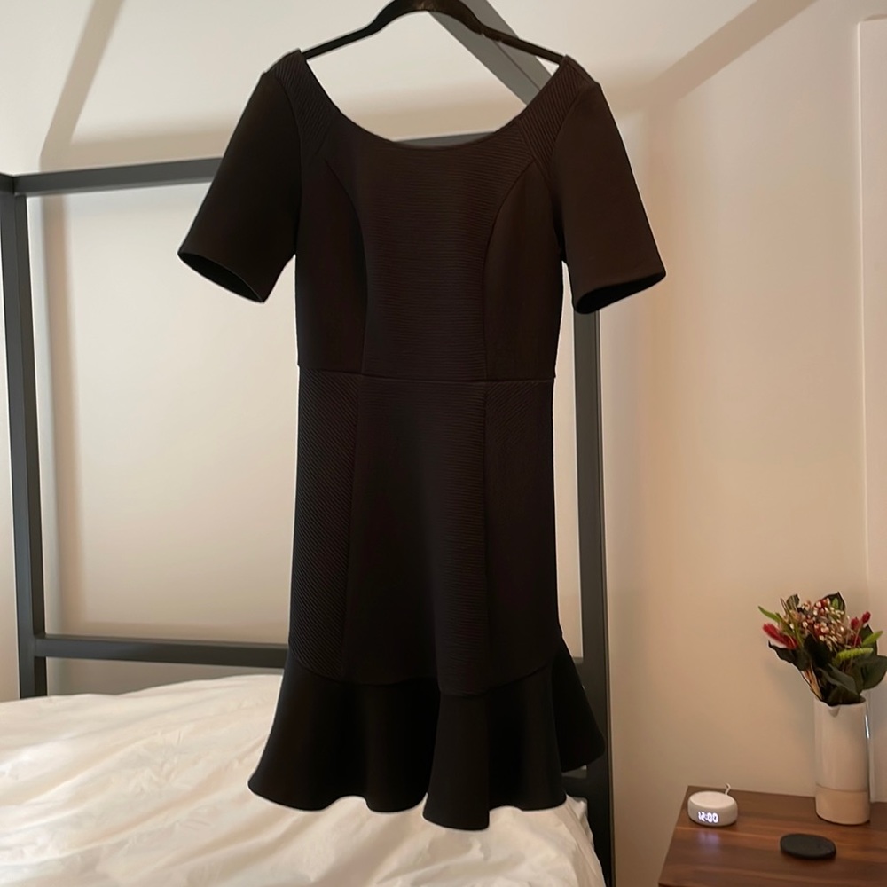 Black textured cocktail dress